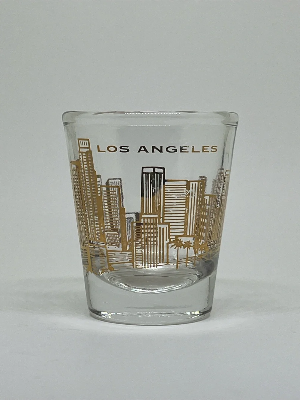 Gold Skyline Los Angeles Shot Glass